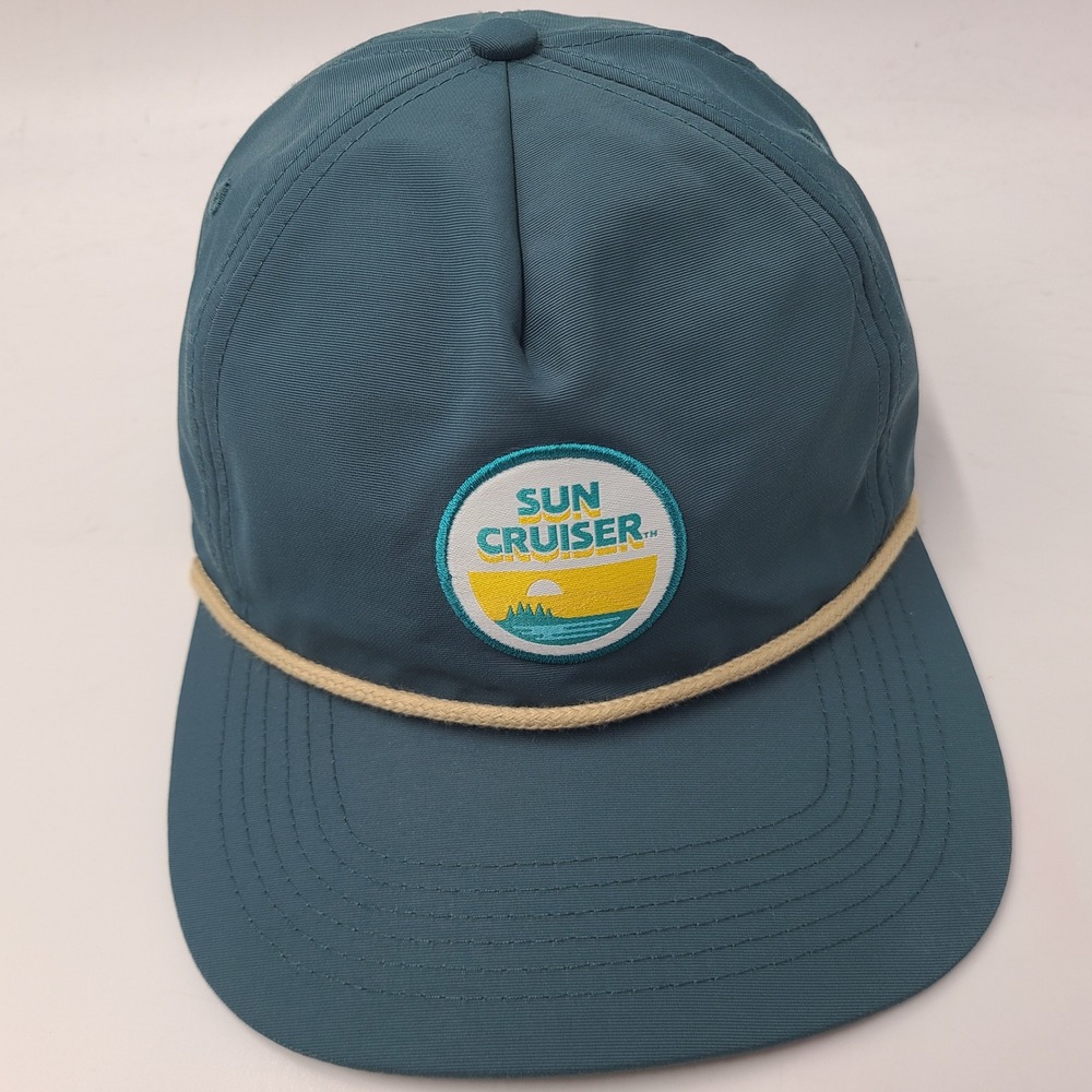 Sun Cruiser Hat Snapback Teal Blue Yellow Rope Vodka Hard Iced Tea Promo Men